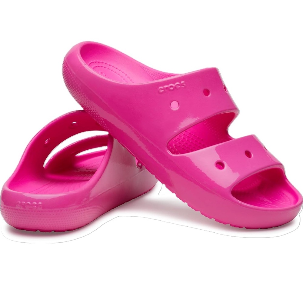 CROCS Pink Crush Bejeweled Slides